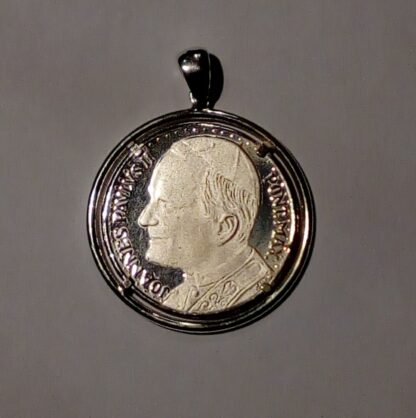 Colgante Juan Pablo II en plata de ley