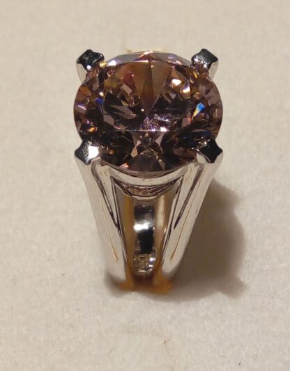 Anillo de plata de ley y zirconita de color - Imagen 2