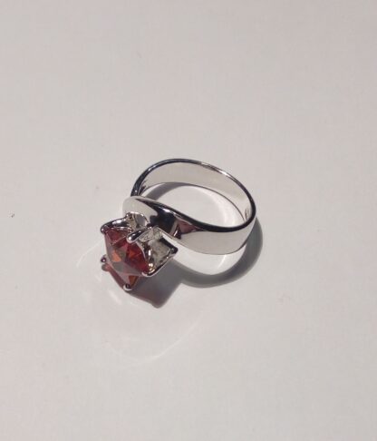 Anillo de plata de ley y zirconita de color - Imagen 3