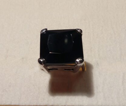 Anillo de plata de ley y ónix