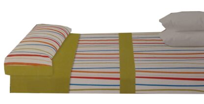 Juego de sábanas 3 piezas color verde 90 cm.