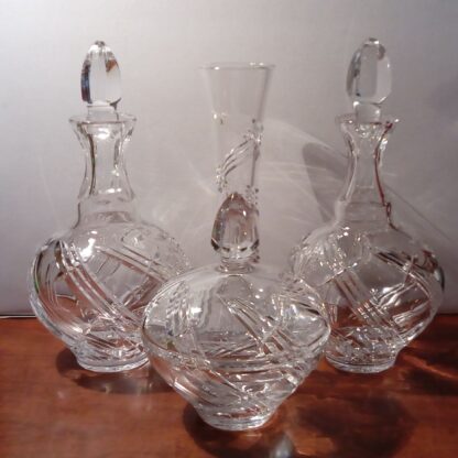 Juego de tocador de cristal de roca 4 piezas