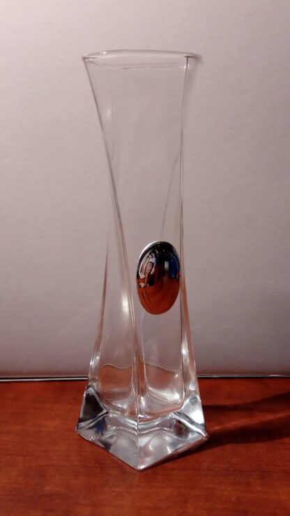 Violetero de cristal y plata