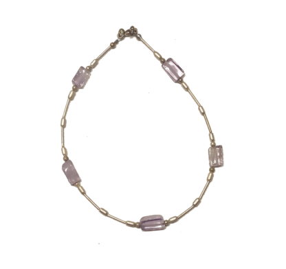 Pulsera de plata de ley y cuentas de colores