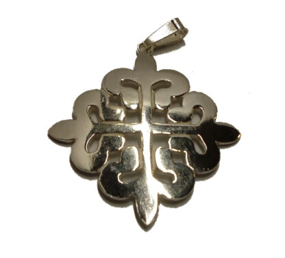 Colgante Cruz de Alcántara de plata de ley