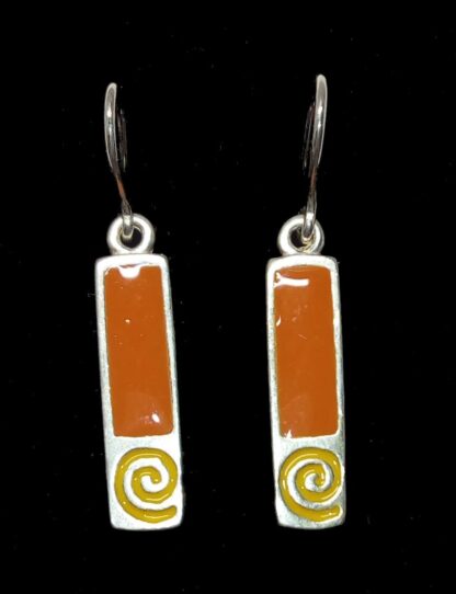 Pendientes plata de ley y esmalte