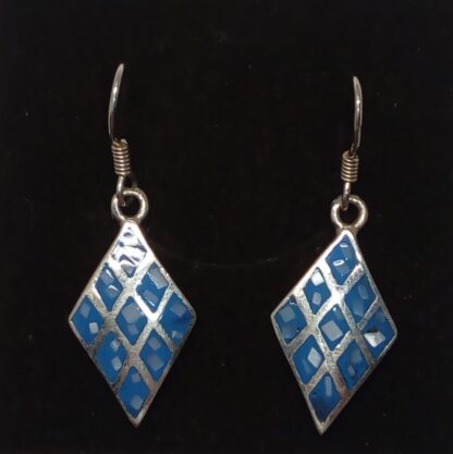 Pendientes plata de ley, nácar y esmalte