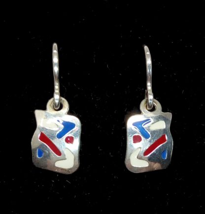 Pendientes plata de ley y esmalte